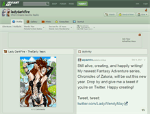 Tablet Screenshot of ladydarkfire.deviantart.com