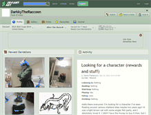 Tablet Screenshot of darkkytheraccoon.deviantart.com
