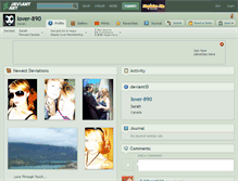 Tablet Screenshot of lover-890.deviantart.com