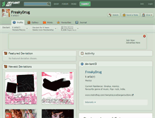 Tablet Screenshot of freakydrug.deviantart.com