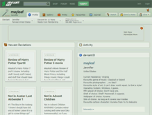 Tablet Screenshot of mayleaf.deviantart.com