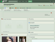 Tablet Screenshot of bemyzombieslave.deviantart.com