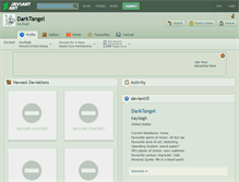 Tablet Screenshot of darktangel.deviantart.com