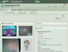 Tablet Screenshot of itachinarutolover148.deviantart.com