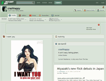 Tablet Screenshot of crashhappy.deviantart.com