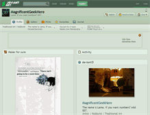 Tablet Screenshot of magnificentgeekhere.deviantart.com