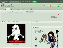 Tablet Screenshot of brainlessgirl.deviantart.com