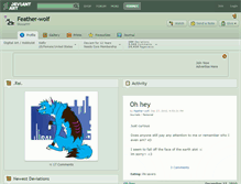 Tablet Screenshot of feather-wolf.deviantart.com