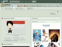 Tablet Screenshot of mywrold.deviantart.com