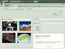 Tablet Screenshot of player-x.deviantart.com