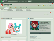 Tablet Screenshot of happylonliness.deviantart.com