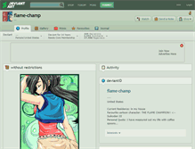 Tablet Screenshot of flame-champ.deviantart.com