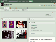 Tablet Screenshot of kittiefanclub.deviantart.com