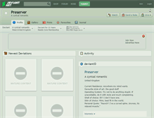 Tablet Screenshot of preserver.deviantart.com