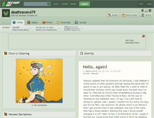 Tablet Screenshot of deathraven479.deviantart.com