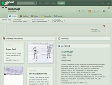 Tablet Screenshot of crazymage.deviantart.com