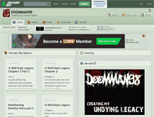 Tablet Screenshot of doomman98.deviantart.com