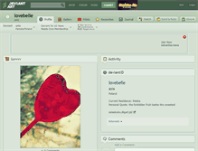 Tablet Screenshot of lovebelle.deviantart.com