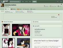 Tablet Screenshot of michellecreations.deviantart.com