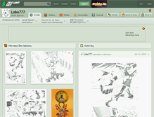 Tablet Screenshot of lobo777.deviantart.com