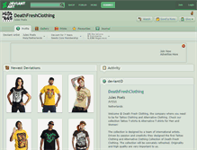 Tablet Screenshot of deathfreshclothing.deviantart.com