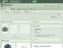 Tablet Screenshot of bluebastard.deviantart.com