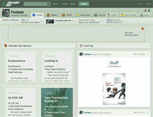 Tablet Screenshot of foxbear.deviantart.com