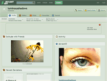 Tablet Screenshot of luminousshadows.deviantart.com