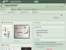 Tablet Screenshot of mysticwhitereaper.deviantart.com