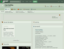 Tablet Screenshot of club-gothika.deviantart.com