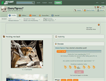 Tablet Screenshot of ebonytigress7.deviantart.com