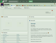 Tablet Screenshot of idiomagic.deviantart.com