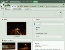 Tablet Screenshot of ben876.deviantart.com