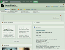 Tablet Screenshot of diamond-hearts.deviantart.com