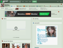 Tablet Screenshot of damica.deviantart.com