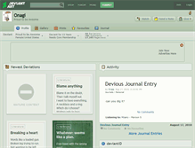 Tablet Screenshot of onagi.deviantart.com