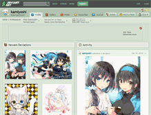 Tablet Screenshot of kamiyoshi.deviantart.com