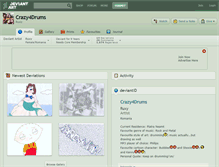 Tablet Screenshot of crazy4drums.deviantart.com