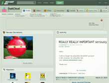 Tablet Screenshot of duskcloud.deviantart.com