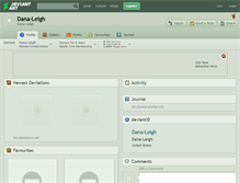 Tablet Screenshot of dana-leigh.deviantart.com