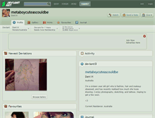 Tablet Screenshot of metaboycuteascouldbe.deviantart.com