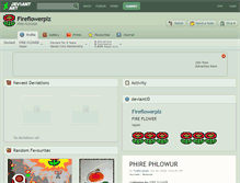 Tablet Screenshot of fireflowerplz.deviantart.com