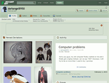 Tablet Screenshot of darkangel8950.deviantart.com