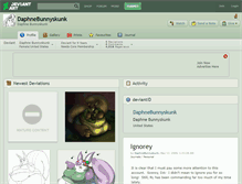 Tablet Screenshot of daphnebunnyskunk.deviantart.com