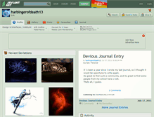 Tablet Screenshot of harbingerofdeath13.deviantart.com