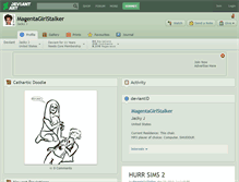 Tablet Screenshot of magentagirlstalker.deviantart.com