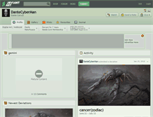 Tablet Screenshot of dantecyberman.deviantart.com