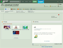 Tablet Screenshot of animefreak12334567.deviantart.com