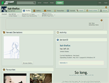 Tablet Screenshot of kat-thefox.deviantart.com