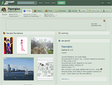 Tablet Screenshot of paperglass.deviantart.com